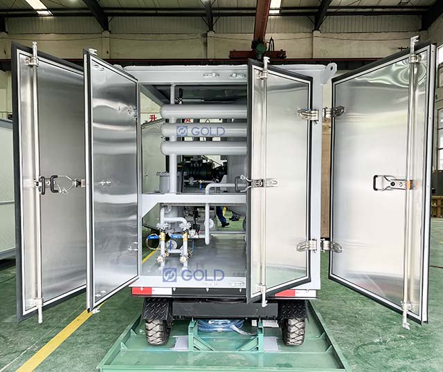 Китай высокий вакуумный трансформатор нефтяной фильтрационной машины с трейлером